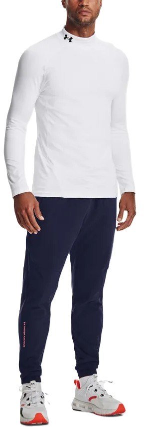 Under Armour CG Armour Fitted Mock męski T-shirt funkcjonalny, biały