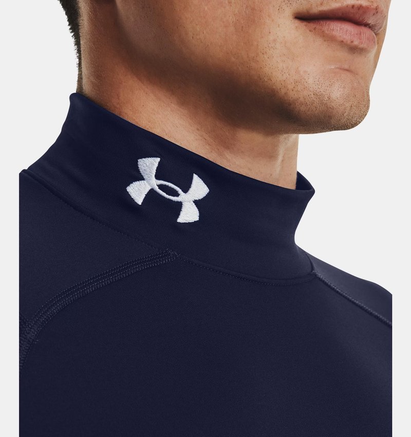 Under Armour ColdGear® Compression Mock męska zimowa koszulka kompresyjna, granatowa
