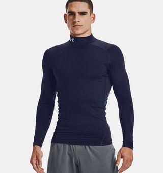 Under Armour ColdGear® Compression Mock męska zimowa koszulka kompresyjna, granatowa
