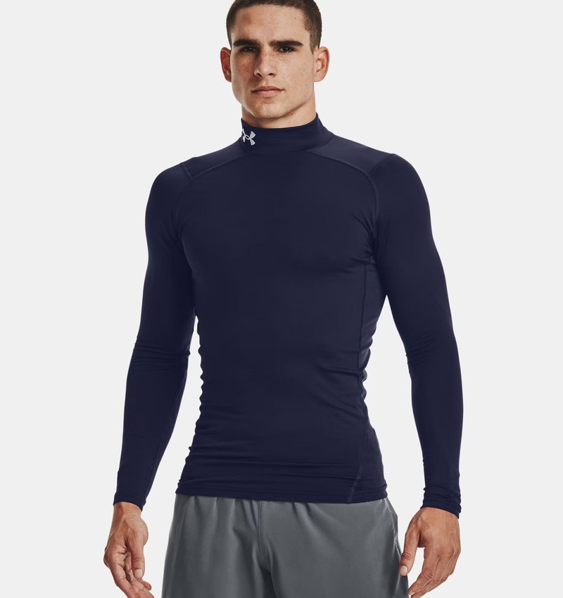 Under Armour ColdGear® Compression Mock męska zimowa koszulka kompresyjna, granatowa