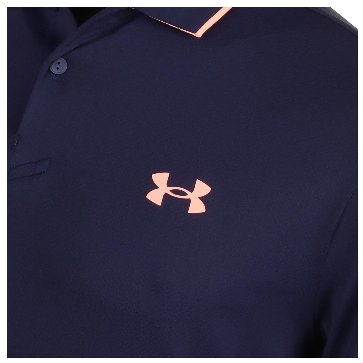 Under Armour Iso-Chill męskie polo, midnigt navy/flare orange