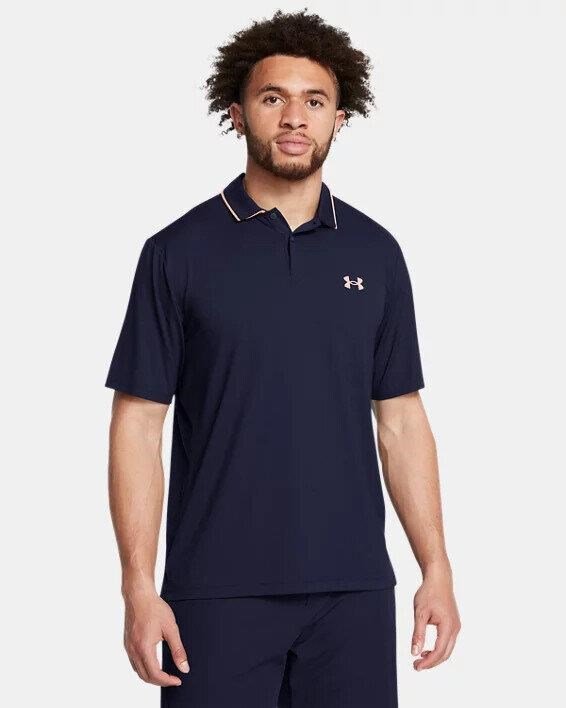 Under Armour Iso-Chill męskie polo, midnigt navy/flare orange