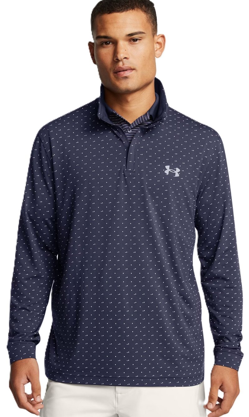 Under Armour Playoff Printed 1/4 Zip męska bluza, granatowo/biała