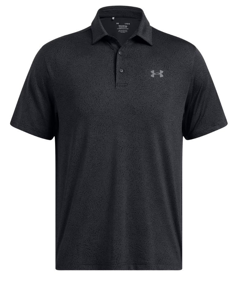 Under Armour Playoff 3.0 Printed męskie polo, black/anthracite/castlerock