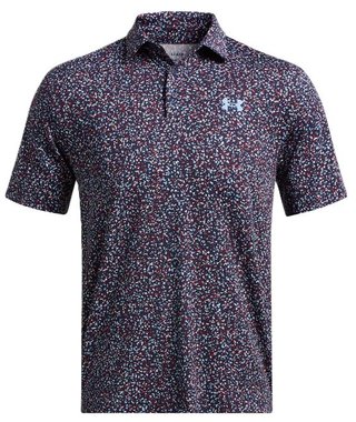 Under Armour Playoff 3.0 Printed męskie polo, niebiesko/bordowe
