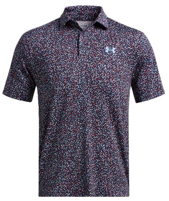 Under Armour Playoff 3.0 Printed męskie polo, niebiesko/bordowe