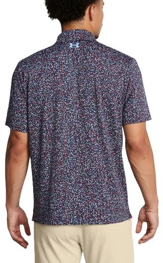 Under Armour Playoff 3.0 Printed męskie polo, niebiesko/bordowe