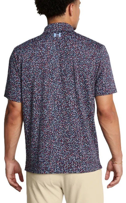Under Armour Playoff 3.0 Printed męskie polo, niebiesko/bordowe