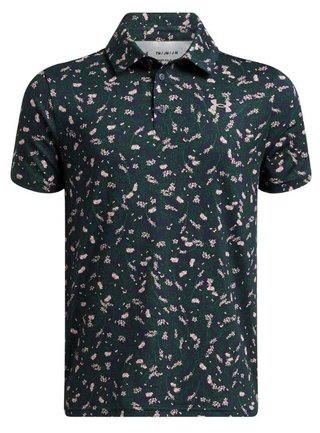 Under Armour Playoff Printed dziecięce polo, midnight navy/forest green