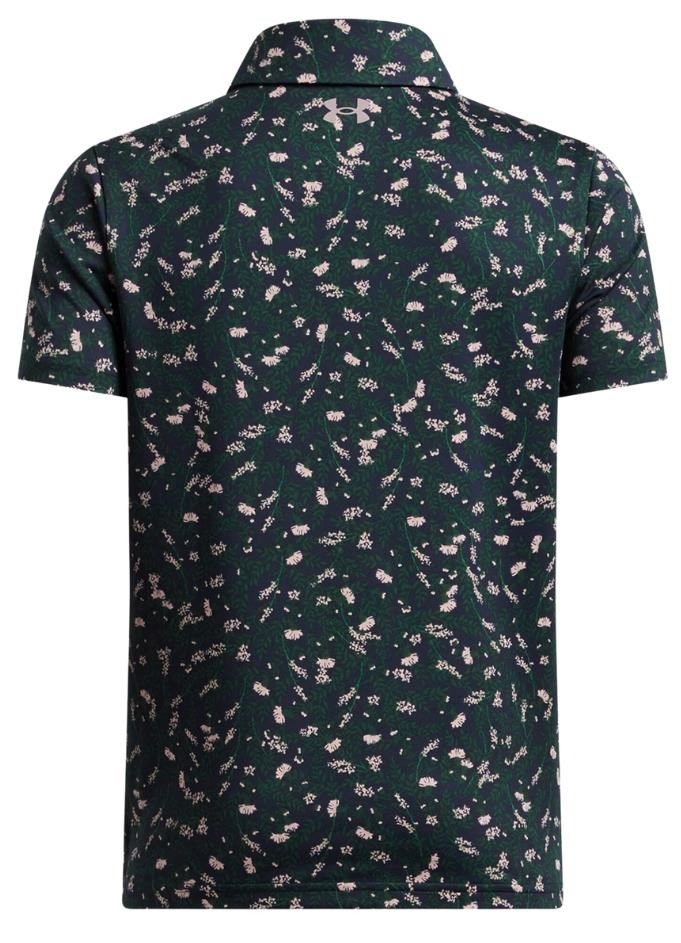Under Armour Playoff Printed dziecięce polo, midnight navy/forest green