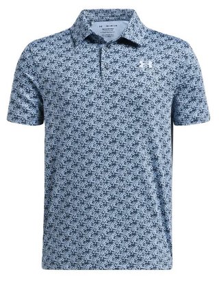 Under Armour Playoff Printed dziecięce polo, niebieskie