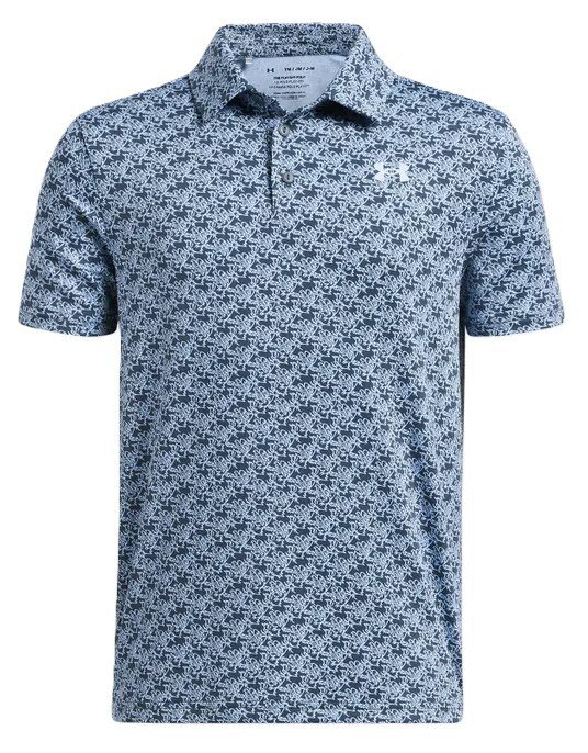 Under Armour Playoff Printed dziecięce polo, niebieskie
