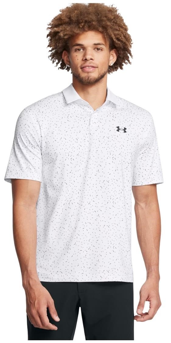 Under Armour T2G Printed męskie polo, białe