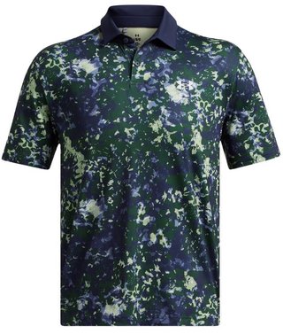 Under Armour T2G Printed męskie polo, retro green/midnight navy