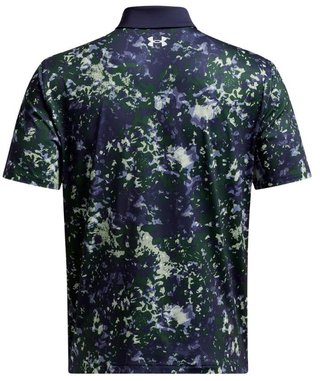 Under Armour T2G Printed męskie polo, retro green/midnight navy