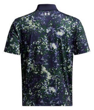 Under Armour T2G Printed męskie polo, retro green/midnight navy