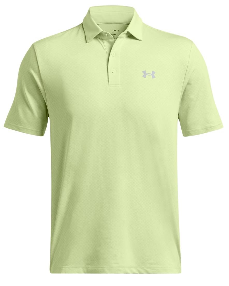 Under Armour Playoff 3.0 Check Jaquard męskie polo, jasnozielone
