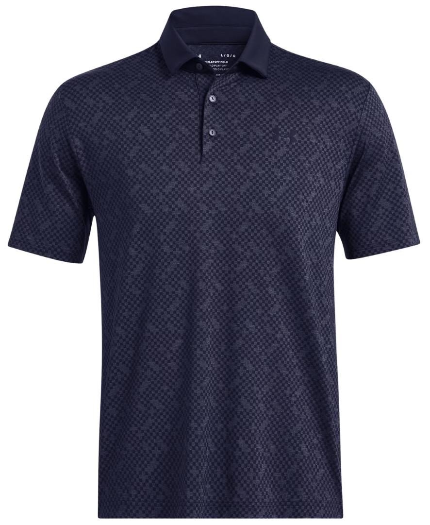 Under Armour Playoff 3.0 Check Jaquard męskie polo, midnight navy
