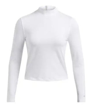 Under Armour Drive LS Mock dmaska koszulka funkcyjna, biała