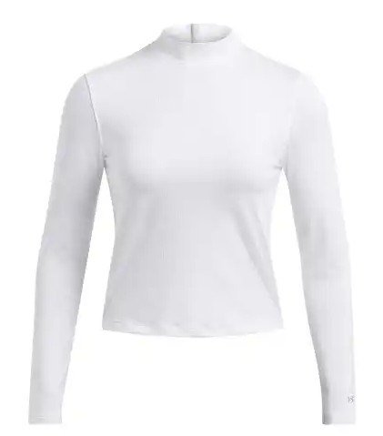 Under Armour Drive LS Mock dmaska koszulka funkcyjna, biała