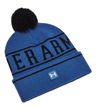 Under Armour Halftime Pom Beanie czapka zimowa, niebieska