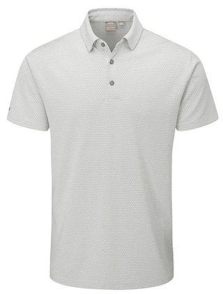 PING Halcyon Honeycomb męskie polo, silver multi