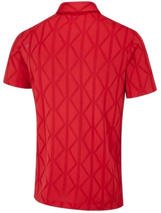 PING Lenny Jacquard męskie polo, czerwone