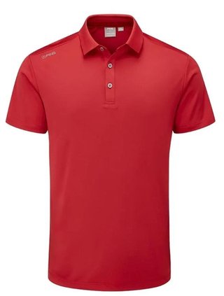 PING Lindum męskie polo, czerwone