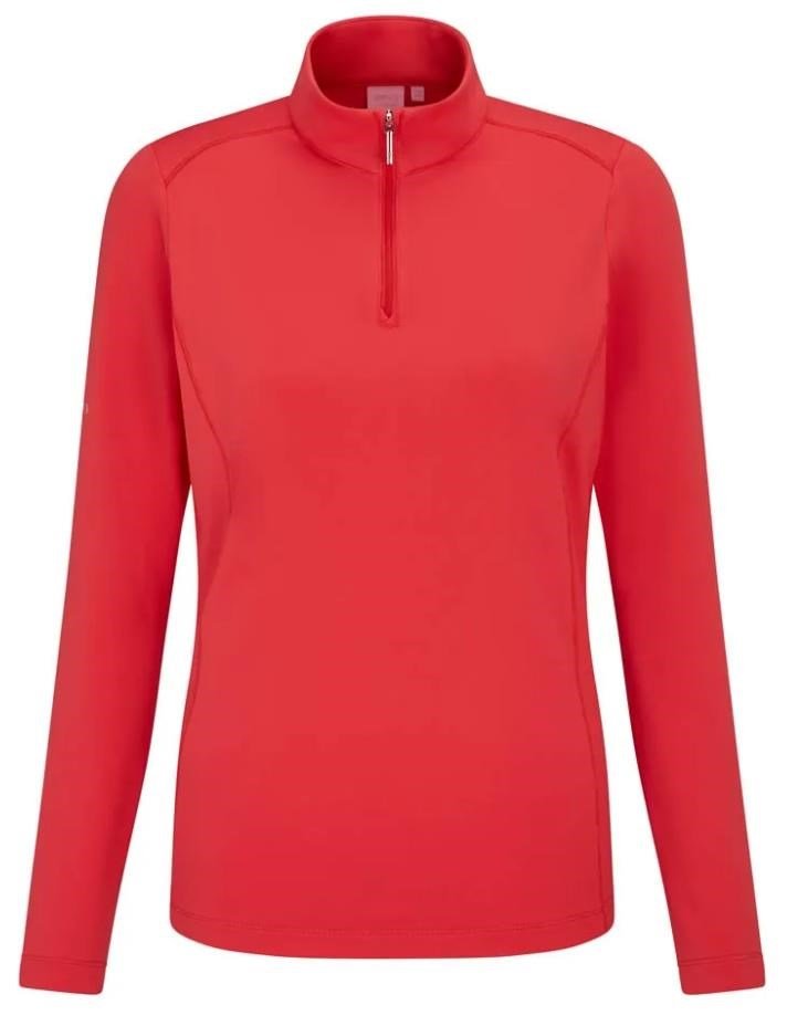 PING Aveline Half Zip damska bluza, cayenne