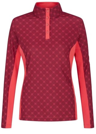PING Lolette Printed damska bluza, tibetan red multi/cayenne