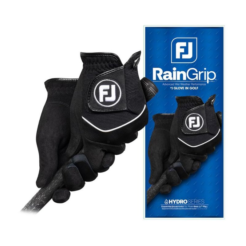FootJoy RainGrip Pair męskie rękawiczki golfowe, czarne