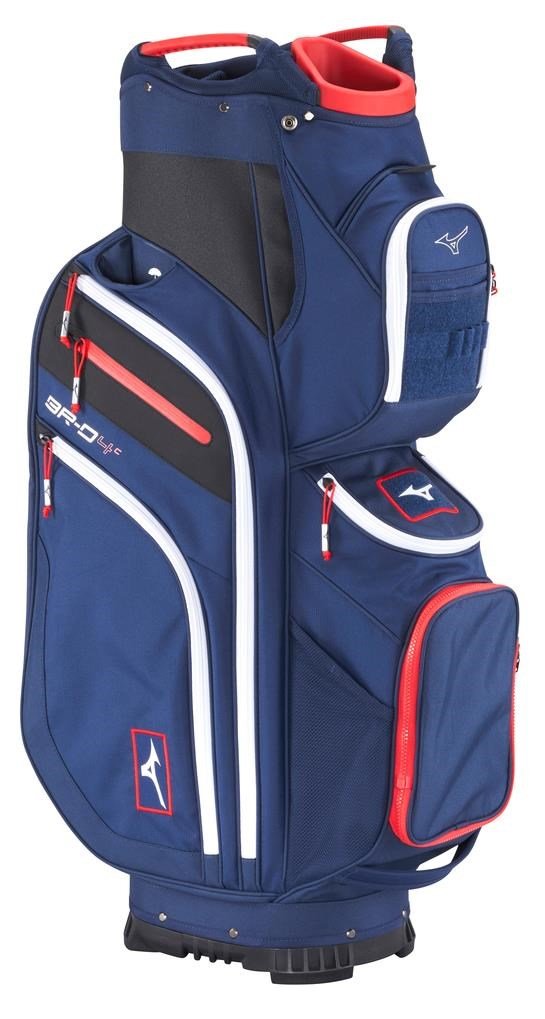 Mizuno BR-D4 cart bag, granatowo/czerwony