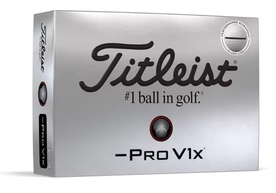 Titleist Pro V1x Left Dash Performance Alignment Black piłki golfowe