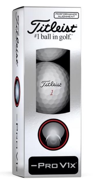 Titleist Pro V1x Left Dash Performance Alignment Black piłki golfowe