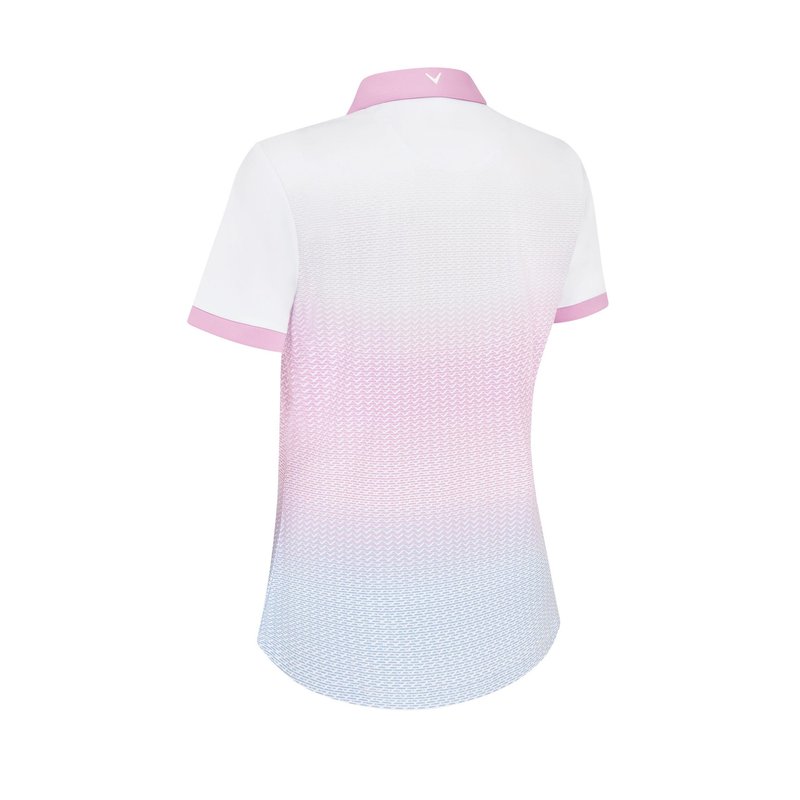 Callaway Chev Gradient Short Sleeve damskie polo, brilliant white