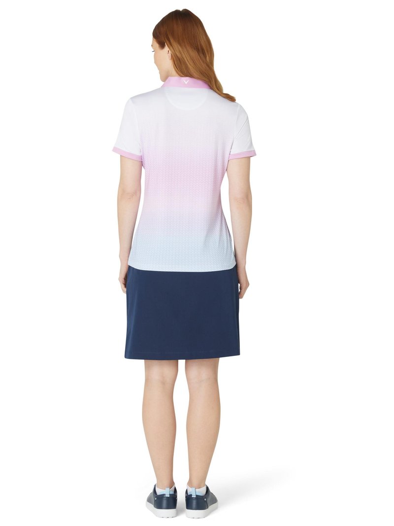 Callaway Chev Gradient Short Sleeve damskie polo, brilliant white