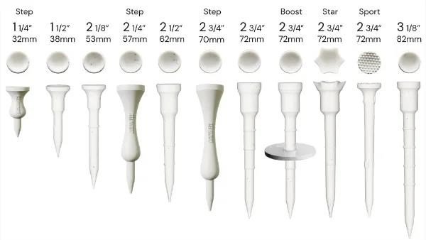 Lignum Tee Ecoline White plastikowe tee 70 mm, 12szt., biała