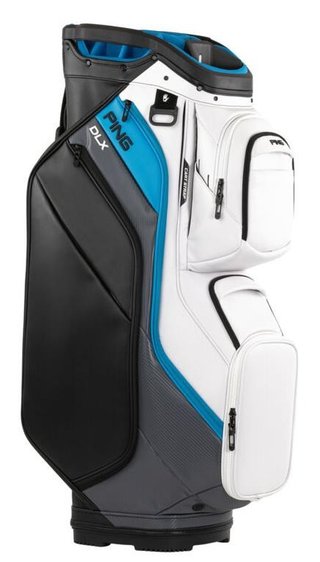 Ping DLX cart bag, biało/szaro/niebieski
