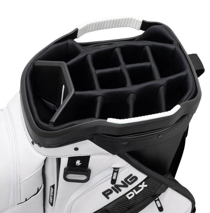 Ping DLX cart bag, biało/szaro/niebieski
