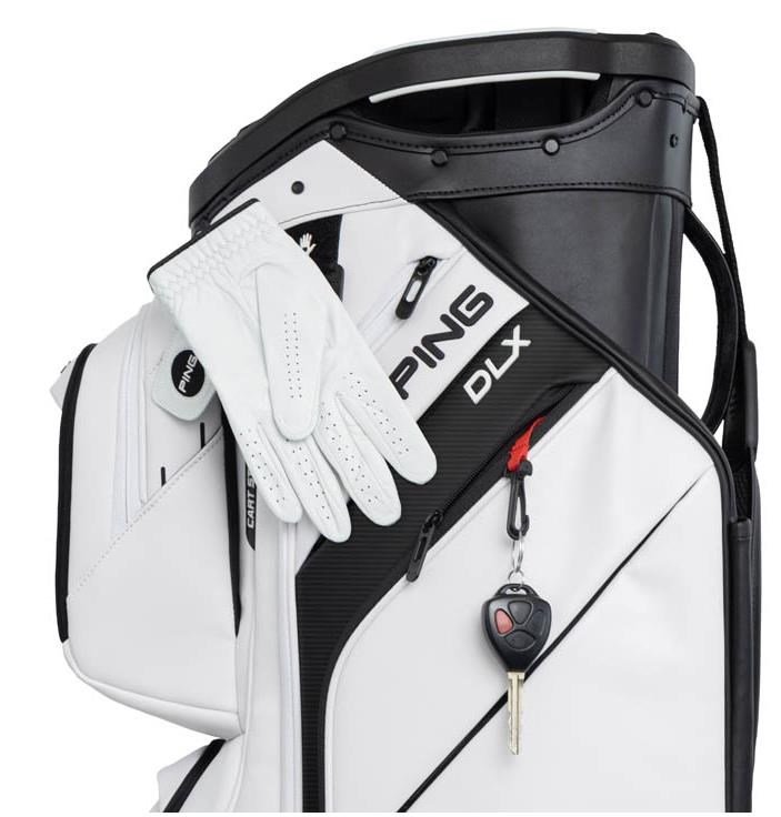 Ping DLX cart bag, biało/szaro/niebieski