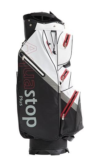 JuCad AquaStop Plus cart bag, czarno/biało/czerwony