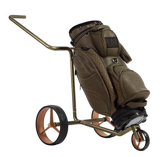 JuCad Carbon Verde Rosé wózek golfowy + torba