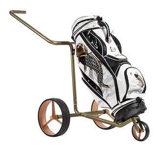 JuCad Carbon Verde Rosé wózek golfowy + torba