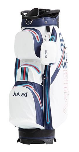 JuCad Aquastop Plus cart bag - biało/granatowo/czerwony (racing design)