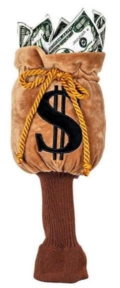 Daphne's driver headcover, money bag