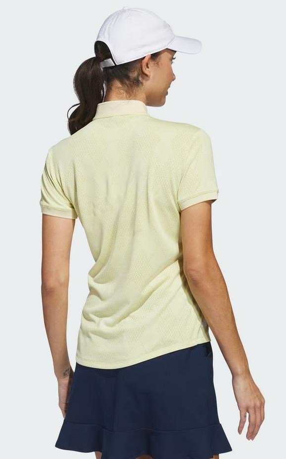 Adidas Ultimate365 Diamond Jacquard damskie polo, powder yellow