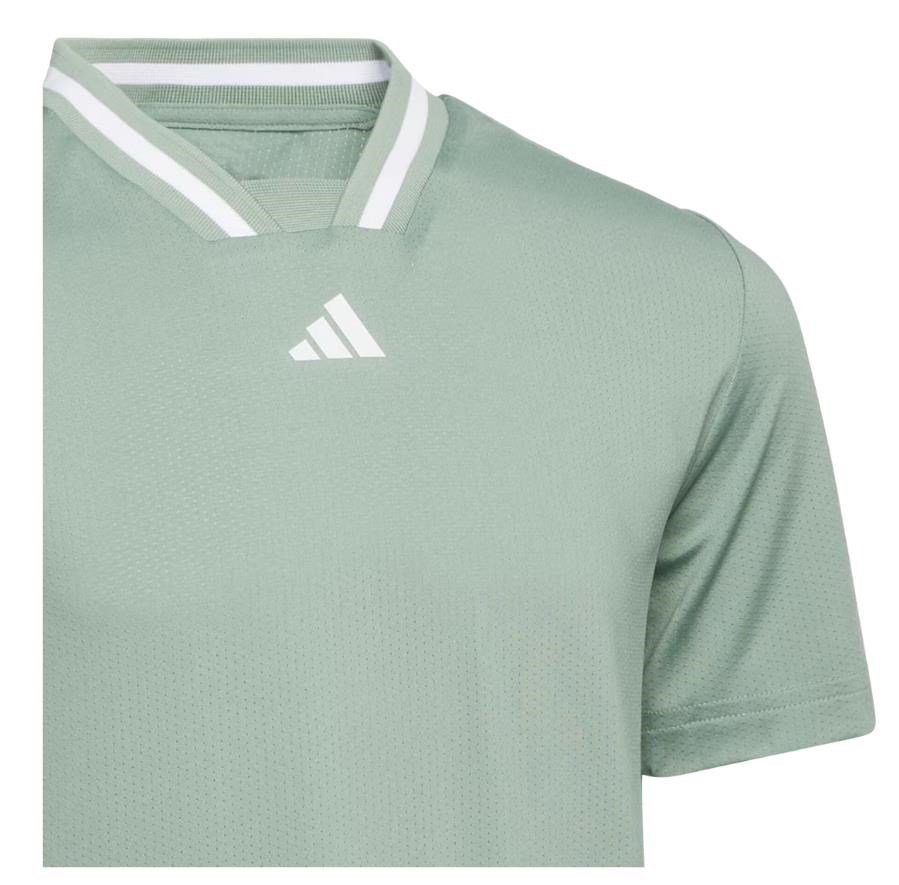 Adidas Collar dziecięce polo, silver green