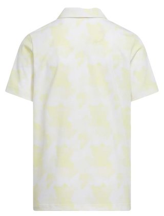 Adidas Printed Scripted dziecięce polo, biało/żółte