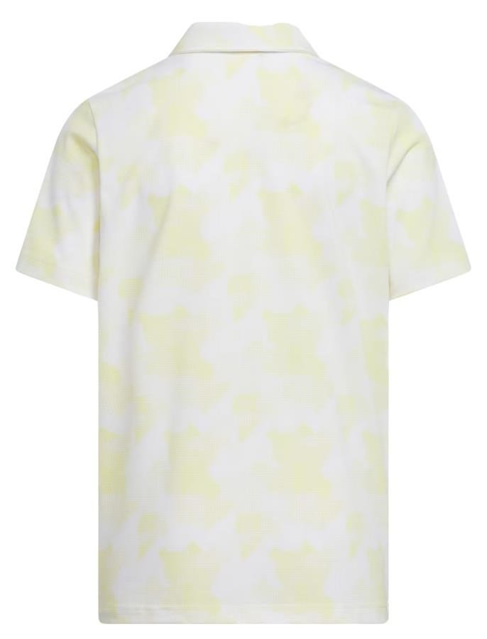 Adidas Printed Scripted dziecięce polo, biało/żółte