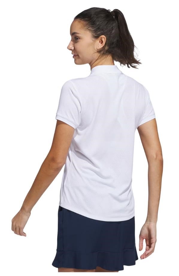 Adidas Ultimate365 Diamond Jacquard damskei polo, białe